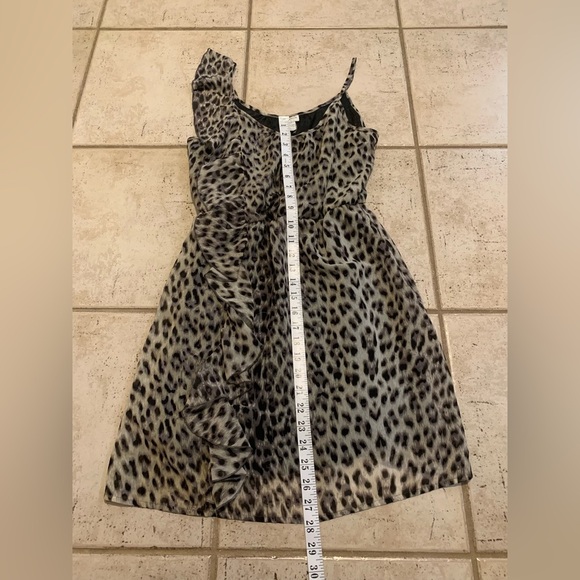 Dynamite Leopard Animal Print One Shoulder Ruffle Mini Dress | Y2K Party P/S - Picture 5 of 6